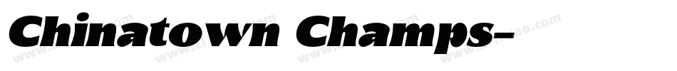 Chinatown Champs字体转换